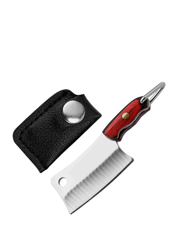 THE EDC MINI-KNIFE PORTABLE KEY BUTTON OPENS A SHARP, HAND-MADE, STAINLESS STEEL CUTTER OUTSIDE