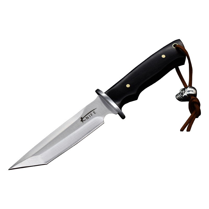 The camp for survival, with a straight knife and a sharp field for rescue, hunts for a body defence