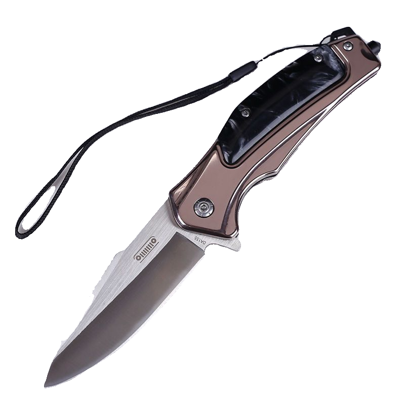 An outdoor multi-purpose folding of a Swiss military knife with a straight-on-the-scrap knife and a knife to survive in the field
