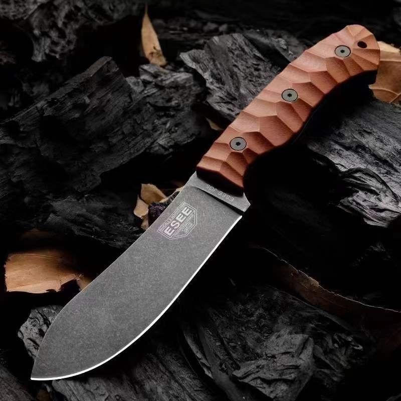 U.S. ESEE-JG5 STRAIGHT KNIFE 3 HIGH HARD FIELD CAMPING KNIFE WITH K-SHELL CAMP KNIFE