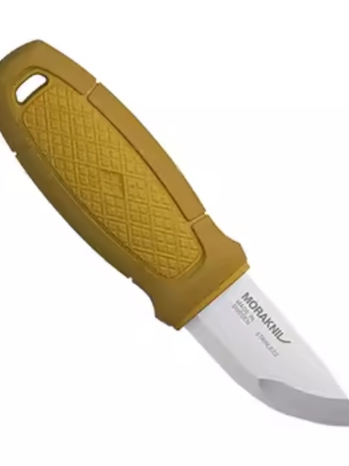THE SWEDISH MORA MORA SWORD ADVENTURER'S HANGER FIELDING TOOL FOLLOWS THE HEIGHT OF A SMALL STRAIGHT KNIFE