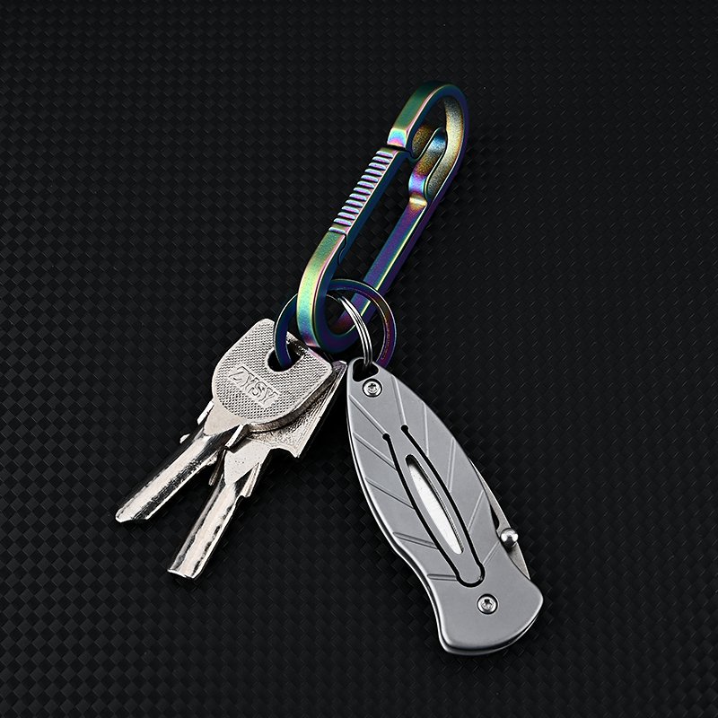 Open the stainless steel knife and fold the fruit knife in the open