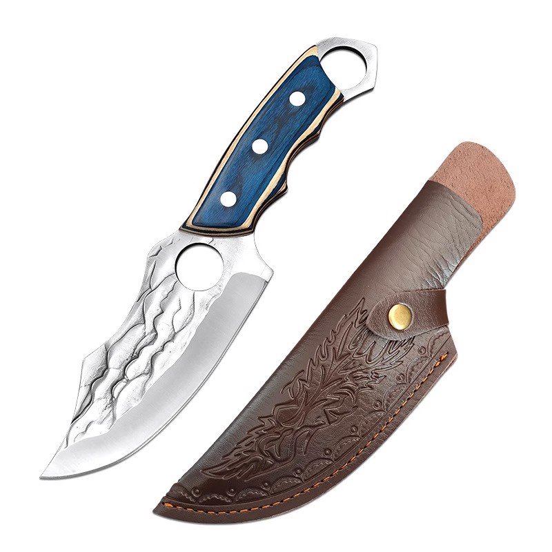 The Dragon Springs large multipurpose knife ate the meat knife at the hands of the meat cutter and butchered the field with a small knife