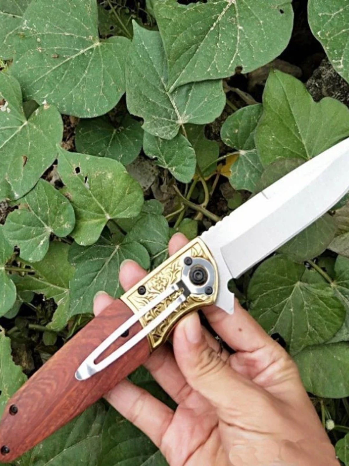 An outdoor folding knife, a high-string blade, a sharp knife, and a fruit knife with it