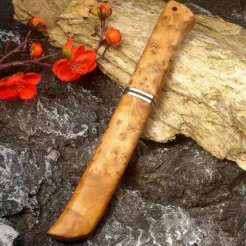 Damascus steel high-hard field survival knife with a sharp hand that eats meat camping