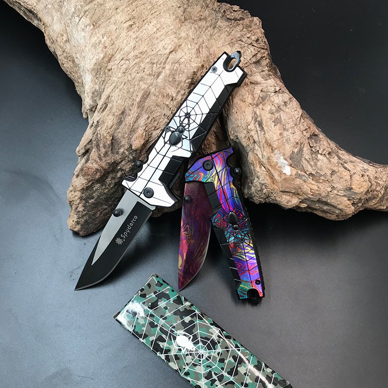 Open-air folding of a spider knife, stainless steel field camping bag for a knife