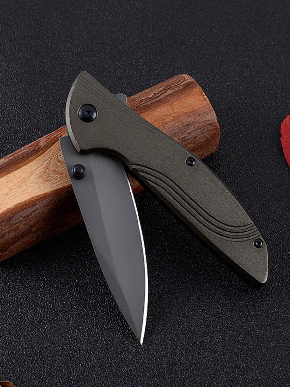 A multi-purpose exterior self-defense knife with a field tactical military knife and a Swiss knife and a Swiss fruit knife