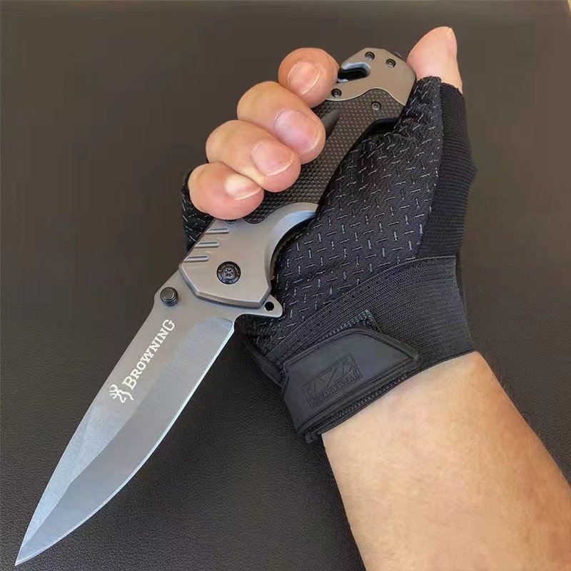 Field multi-purpose survival knife, portable, folded, high-strength imported military engineer than first self-defense knife