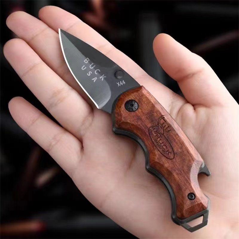 Camp camping with a small knife on the outside, multi-purpose sharp, with a very hard fruit knife