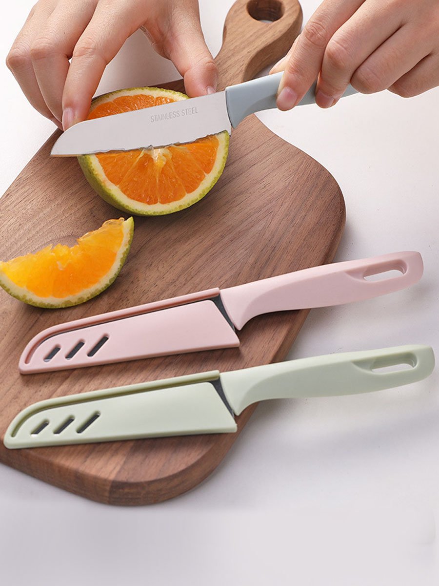 Fruit knife stainless steel belts to protect a guacamole peeler