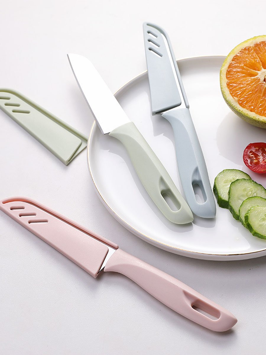 Fruit knife stainless steel belts to protect a guacamole peeler