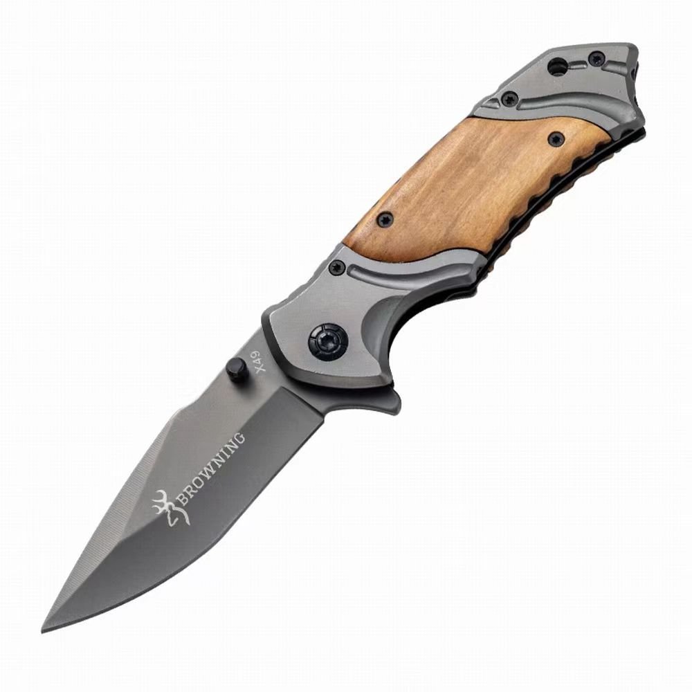 The exterior knife folds the field life knife, and he goes with it to camp with the fruit knife