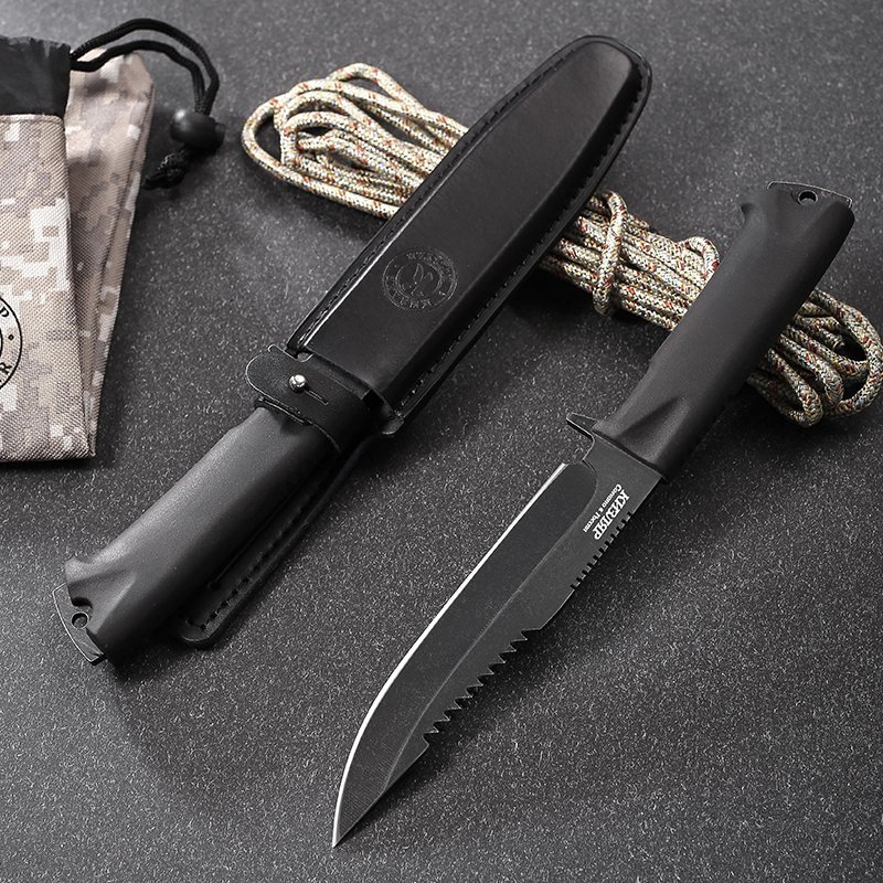 A straight-on-out, multi-purpose, field-scrambling knife and a high-strung fruit knife