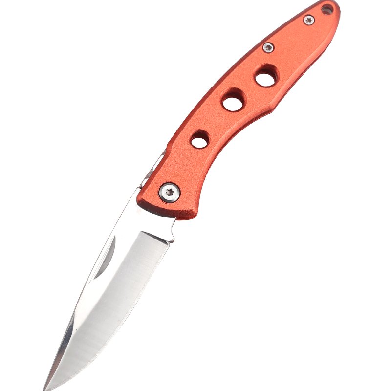 The stainless steel knife folds the fruit knife in the open