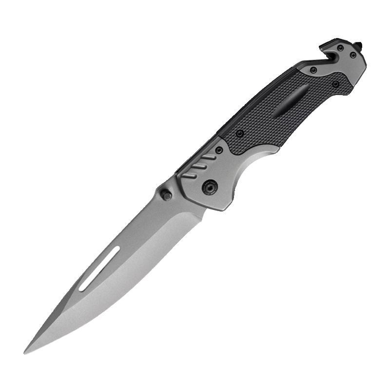 An outdoor knife with a fruit-cruising military knife folded and a fruit knife camping with a small knife