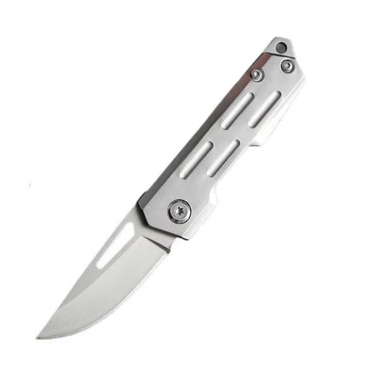 HIGH-STRENGTH SHARP-SHARP, MINI-D2 FOLDING STAINLESS STEEL FRUIT KNIFE WITH KEY BUTTONS AND DELIVERY KNIFES