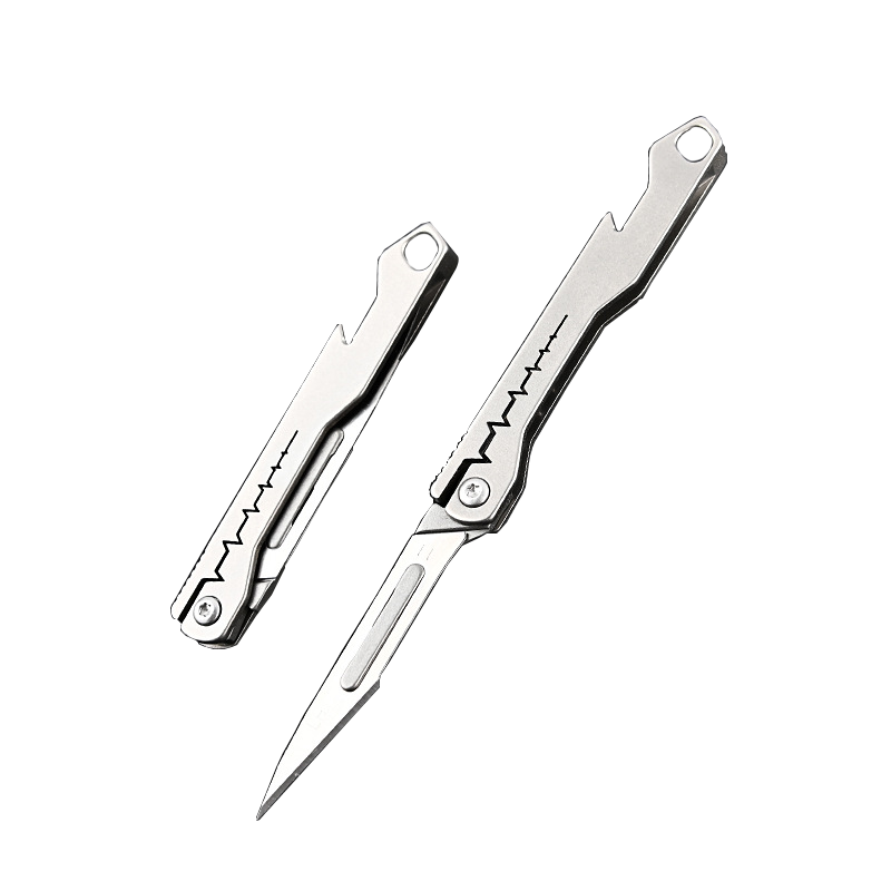 With a bottle opener, titanium alloy 11, and a knife and a knife, and a knife and a knife