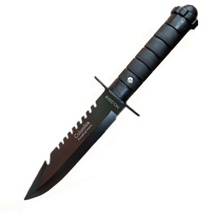 The defensive weapon is sharp outside with a knife with a special combat cold weapon