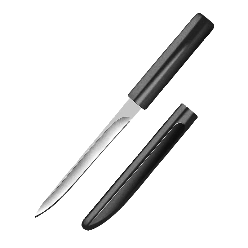 The new guy took the knife with him and he opened the box with a knife