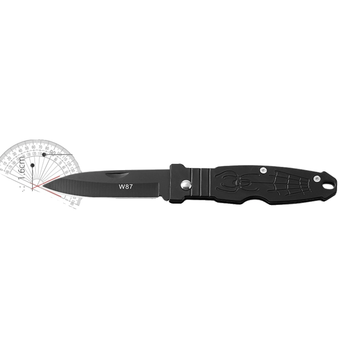Stainless steel camping with a meat knife and a roast knife in the wild