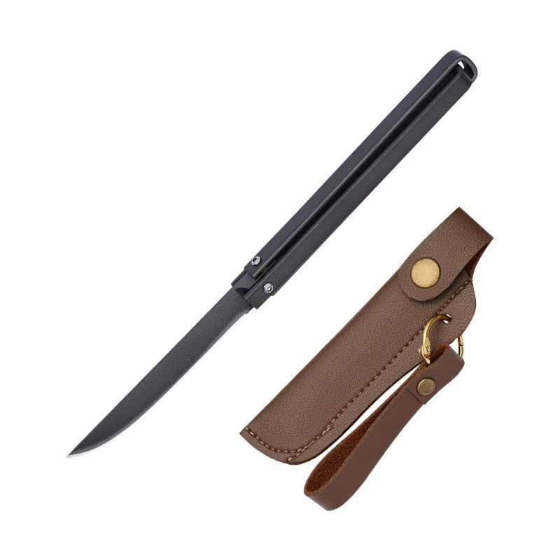 A machine folding knife, a fruit cutter, a multi-purpose, home-made, skin-cutting, hand-held camping knife