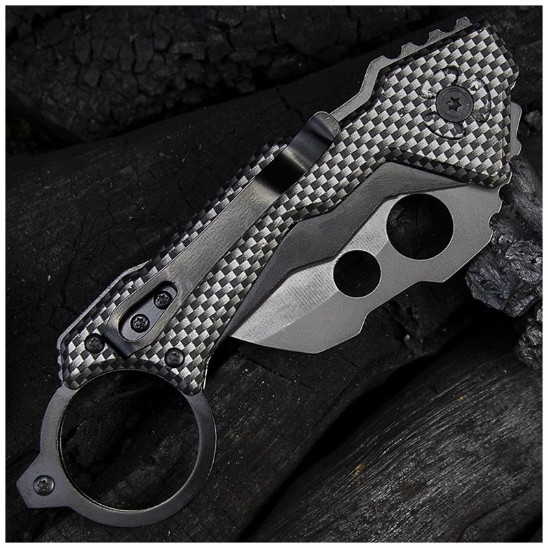 An outdoor knife, a mechanical claw, followed by an outdoor knife to camp for a high hard, multifunctional steel claw folding knife