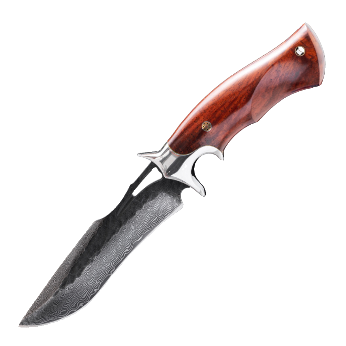 Damascus straight-on-door fruit knife camping camping knife, high-strength exercise knife collection