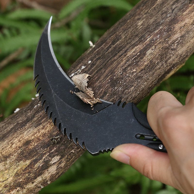 SPECIAL WAR D2 STEEL CLAW KNIFE OUTSIDE THE HOUSE, HIGH-STRENGTH STRAIGHT KNIFE, FIELD CLAW KNIFE, WITH A SMALL KNIFE TO DEFEND HIMSELF