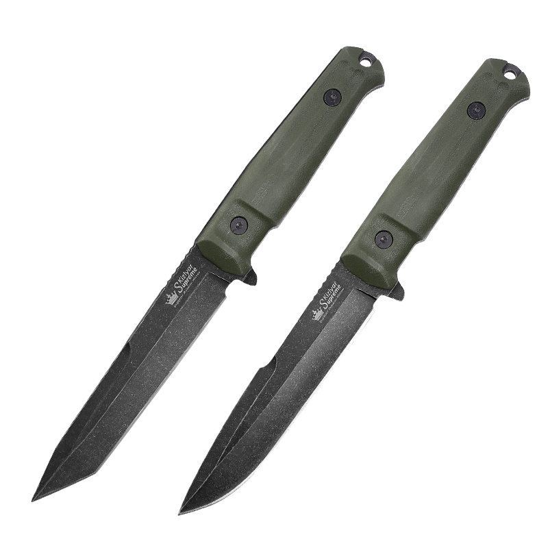 An outdoor knife with a wild survival knife