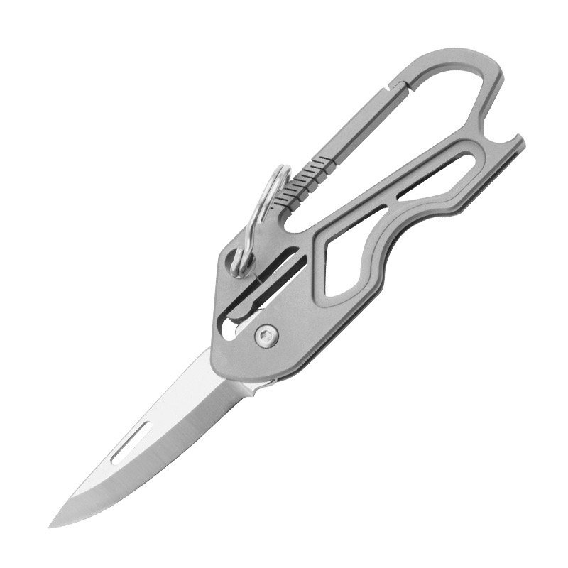 The mini titanium alloy goes with the groove of fashion key locker, the deliveryer, and the knife is a sharp folder