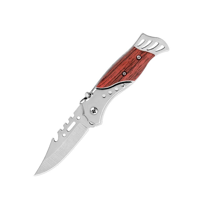 The spring steel folder camping knife in the wilderness for survival