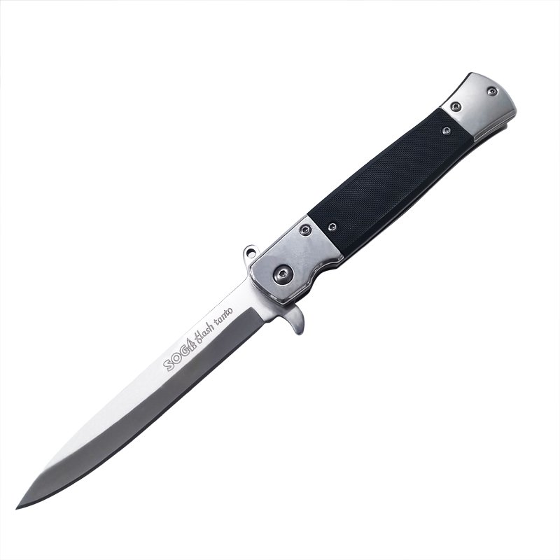A high-intensity, stainless steel in the open