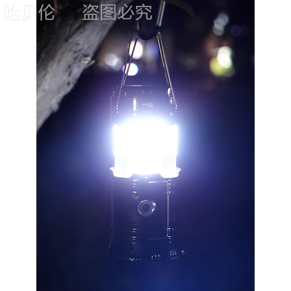 Solar outdoor camping lights are extended to recharging wild old hand-held tents with household lighting