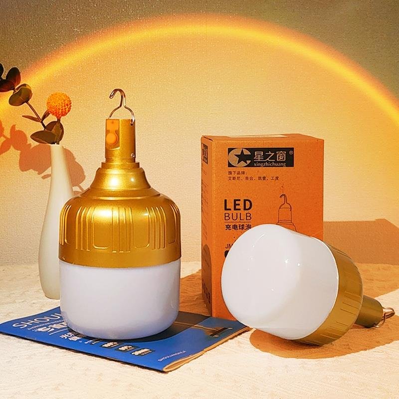 CHARGED BULB NIGHT MARKET STAND-UP SUPERLIGHTED OUTDOOR CAMPER LED HOME-BASED ENERGY-SAVING EMERGENCY LIGHTING