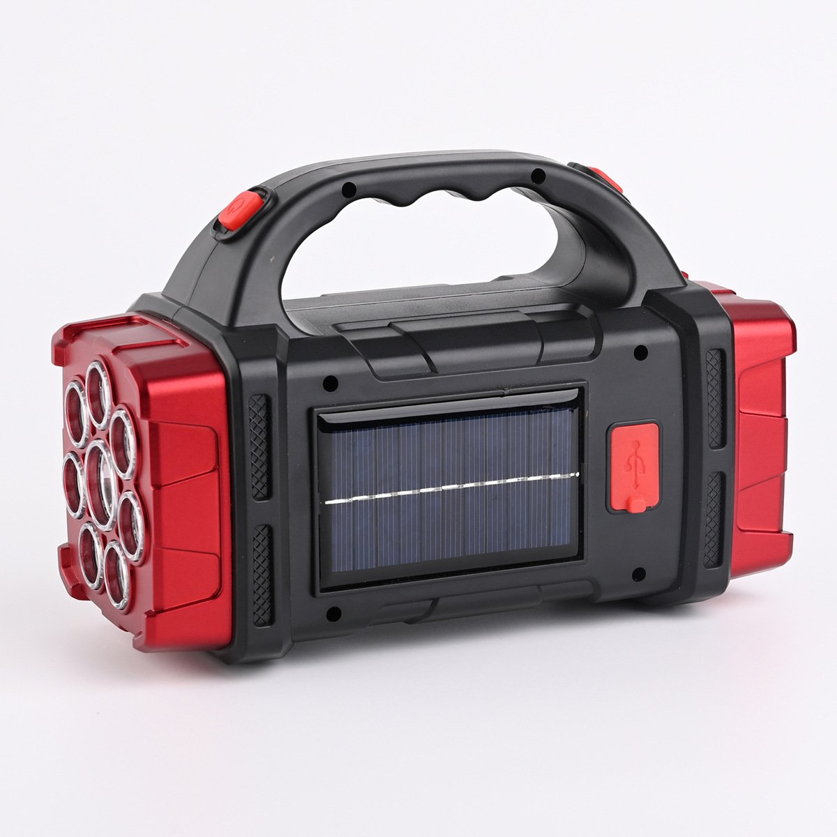 CROSS-BORDER MULTI-PURPOSE COB OUTDOOR EMERGENCY HAND-HELD SEARCHLIGHTS SOLAR USB CHARGED CAMP LIGHTS