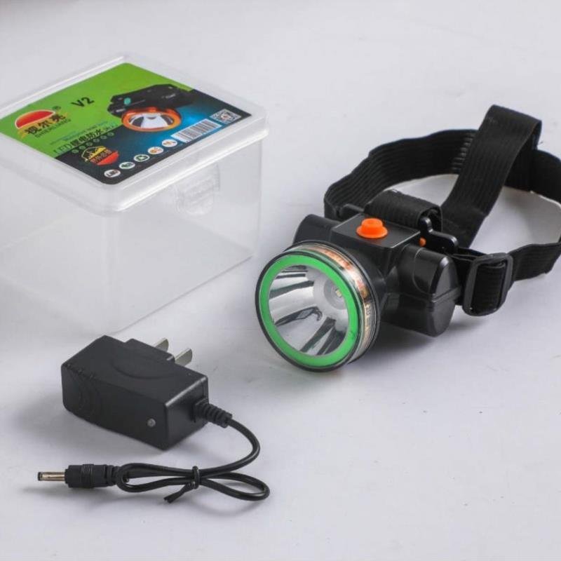 A multi-purpose, high-power, high-light lithium-battery headlight outside, camping for fish lights with flashlights