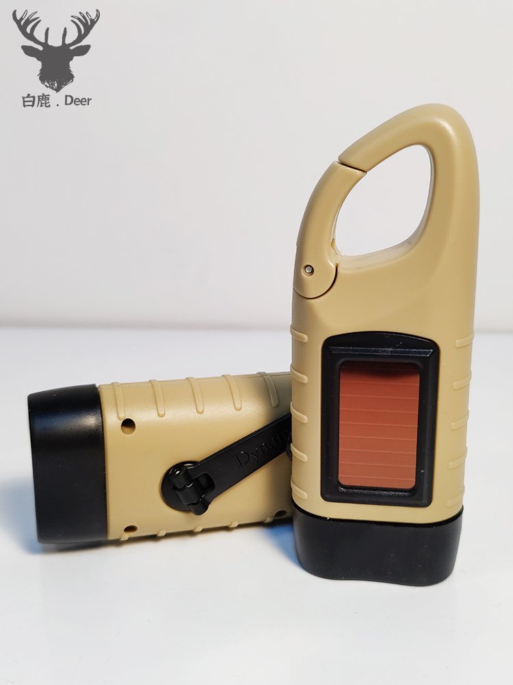 Hand-to-hand power flashlight solar recharging hand-voltage household emergency lighting equipment