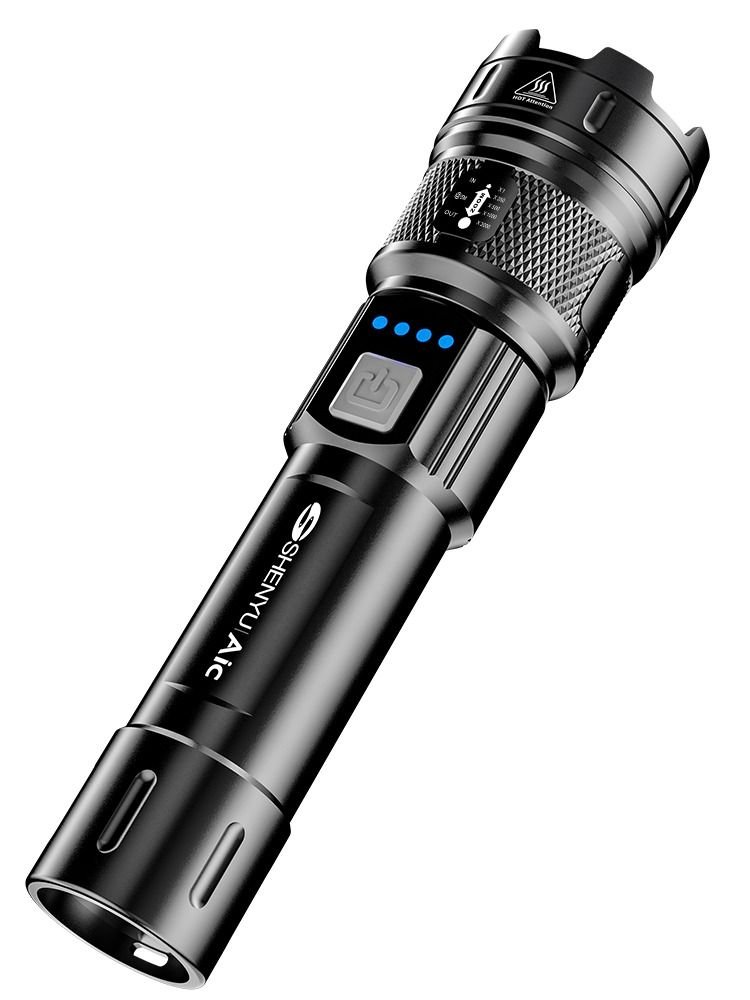 hand flashlights with a light-charged mini-pee with a led laser for camping at night