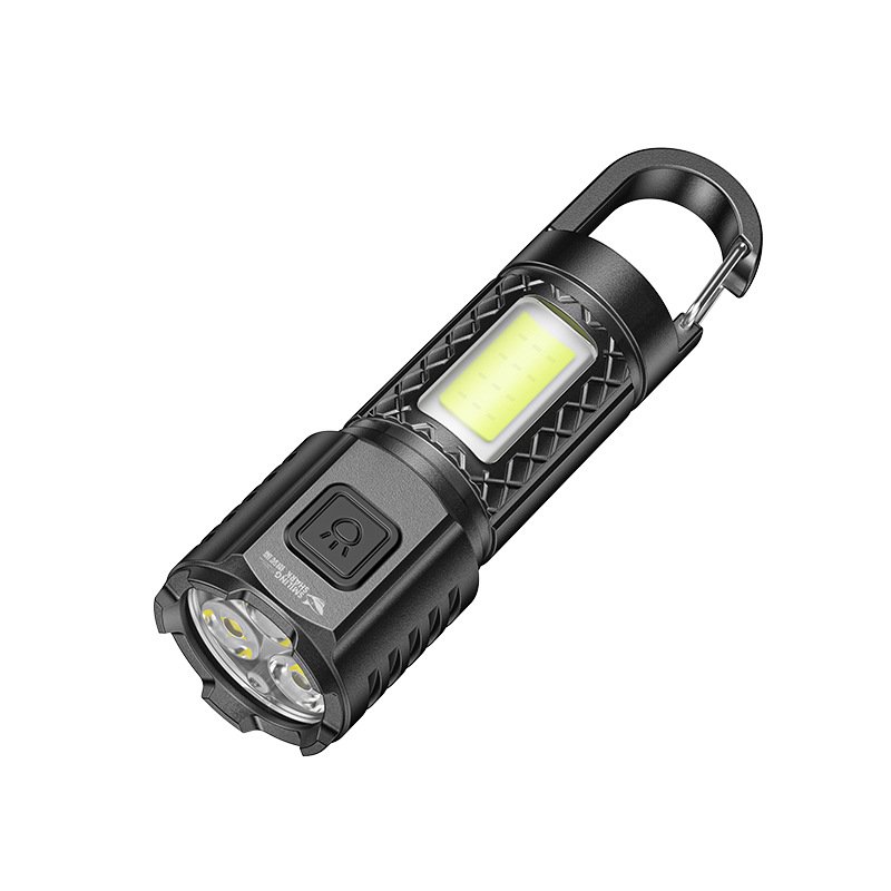 Smiling shark light flashlights recharging three-eyed beasts in the open