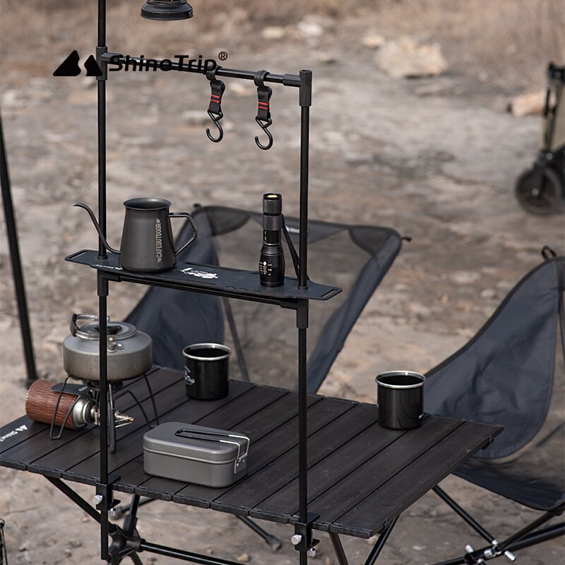 Aluminium alloy folding rack for a fun outdoor camper picnic, multi-purpose table setup
