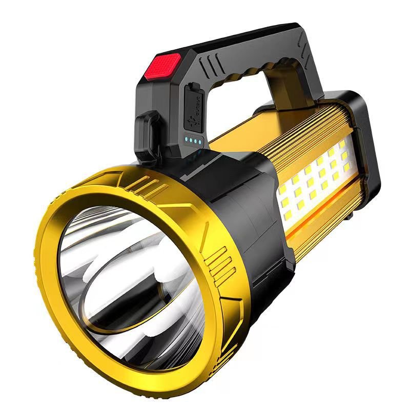 Punctuation light hand-held flashlights are so bright that they can charge a portable high power mine lamp outside the house