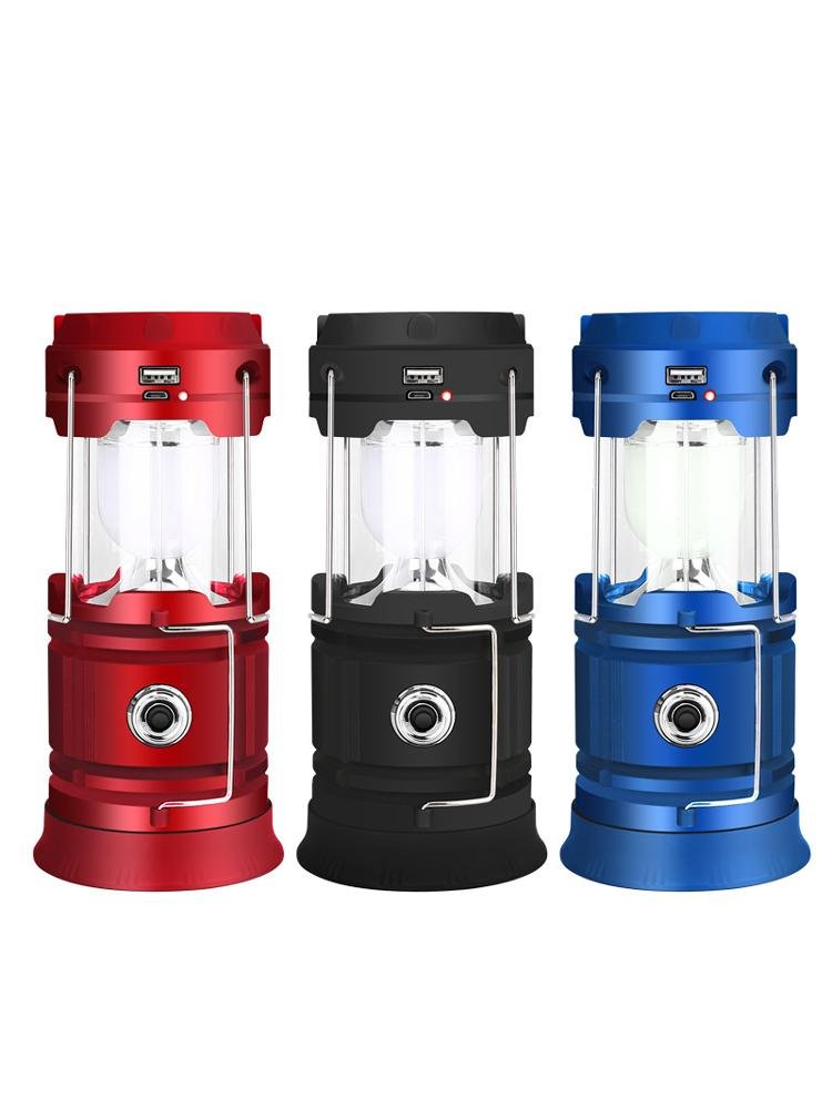 OUTDOOR CAMP LIGHT USB TO RECHARGING SOLAR TENT LIGHT HAND-HELD CAMPER POWER EMERGENCY STATION LIGHT