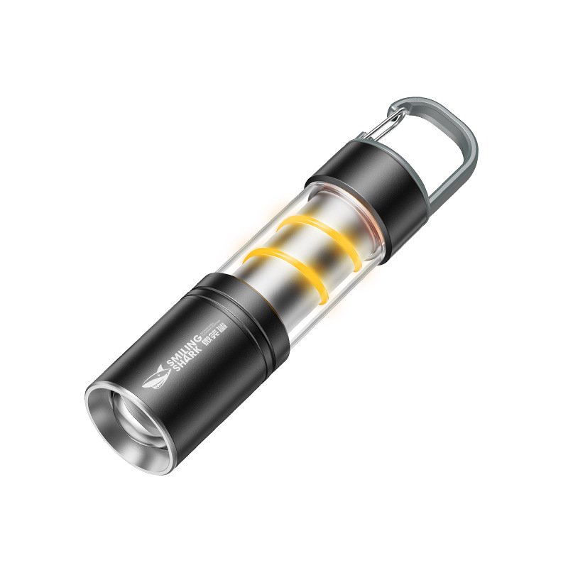 A light-lighted small flashlight can be charged to a multi-purpose student light and a long, extended camping lamp