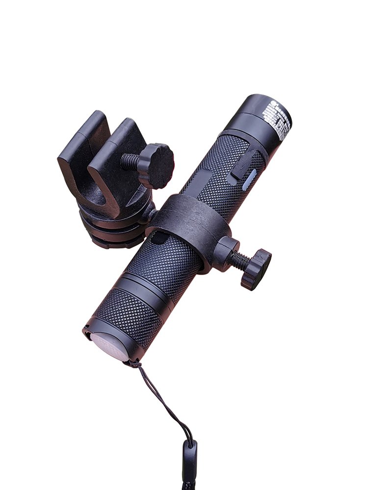 Firefighters wear an outdoor lighting stand-up light flashlight