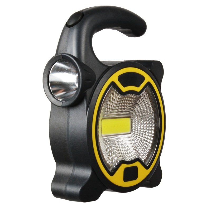 MINI OUTDOOR CAMP LIGHTS WITH FLASHLIGHTS, LED+COB HAND-HELD FLASHLIGHTS