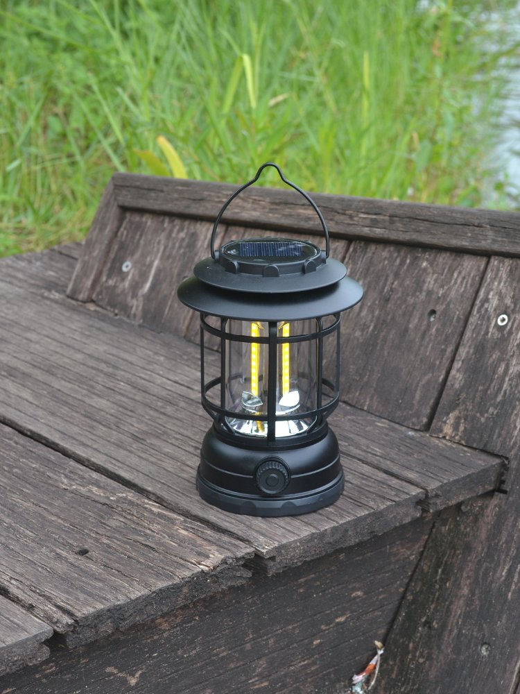 Portable hand-held radio lighted courtyard lights for the solar camp air-lighted outdoor lighting tent camp