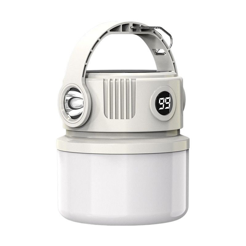 Solar camping lamp stand-up lighting, emergency light outages, extended outdoor tent lights