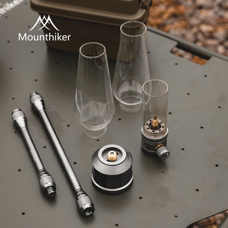 Mountain guest Mountainhiker camping light, light candlelights outside the camp