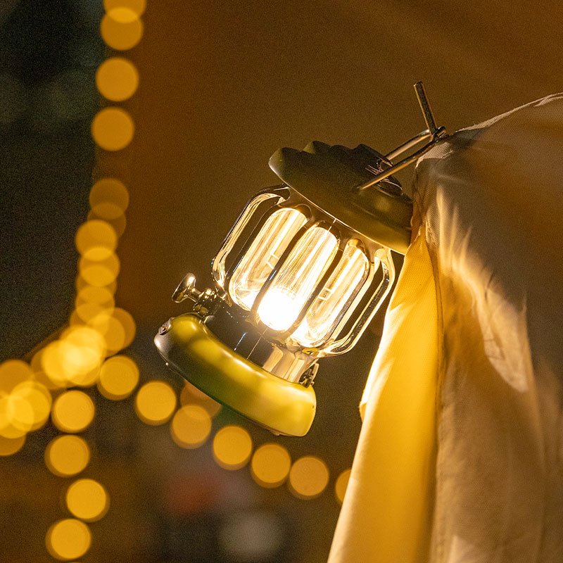 The outdoor camplights were extended, and the tent lights in the camp light camp were restored and the air-lights were hung