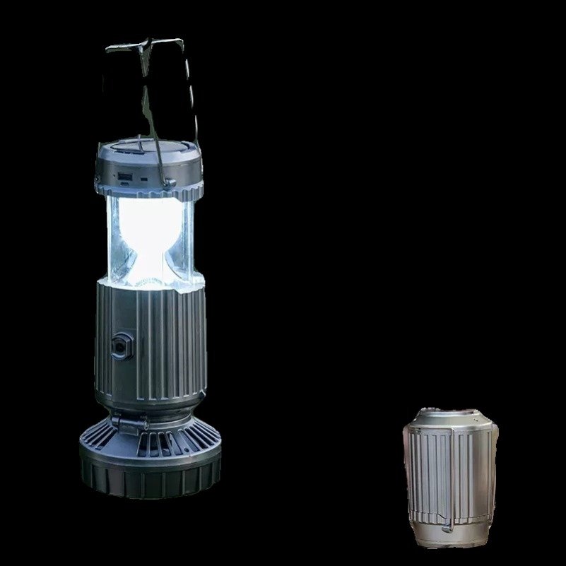 New Energy Horse Lantern with Fan 2024 Solar Fan Multi-Purpose Outdoor Lamp Camp with Filled Treasure